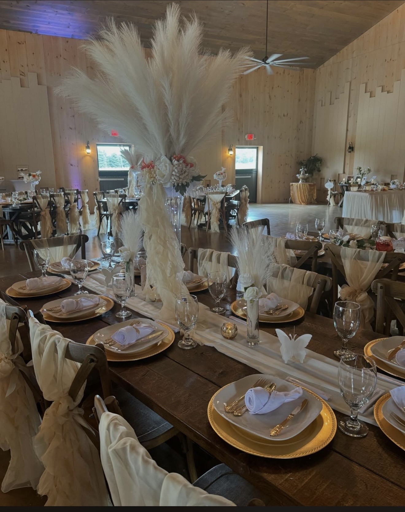 Wedding celebration setup